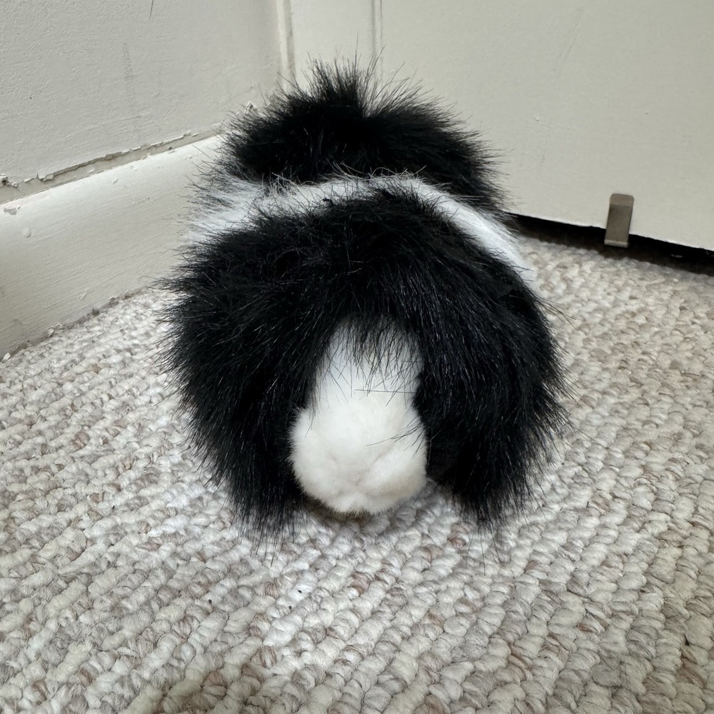 Douglas Cuddle Toys Angora the Black White Guinea Pig Stuffed Animal 9" Toy